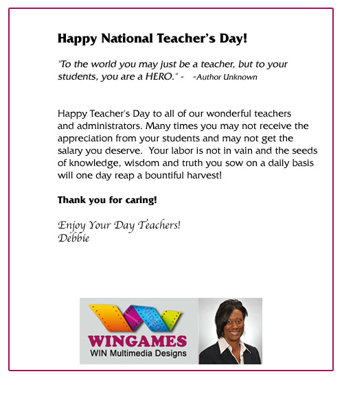 Teacher Day Letter